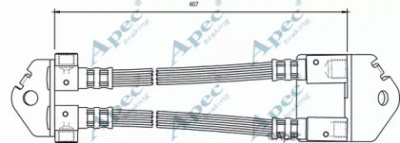 APEC BRAKING hos3799 -  Тормозной шланг